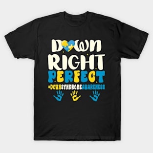 Down Syndrome Awareness Down Right Perfect T-Shirt